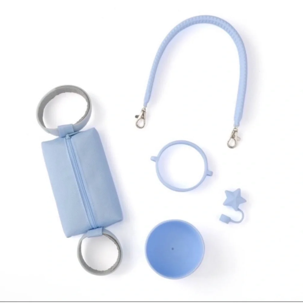 3 for $15 SALE 4 piece Blue Tumbler Accessory Set, Target Bullseye, fits 40 oz